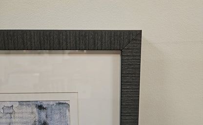 'At the Dawn B' Abstract with Distressed Black Frame