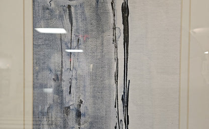 'At the Dawn D' Abstract with Distressed Black Frame