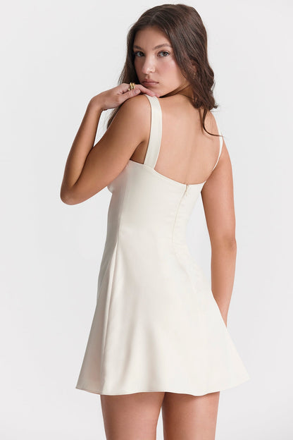 vintage cream mini dress