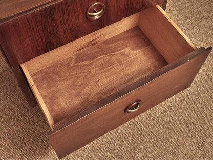 Bassett MCM Formica Laminated 2 Drawer Nightstand