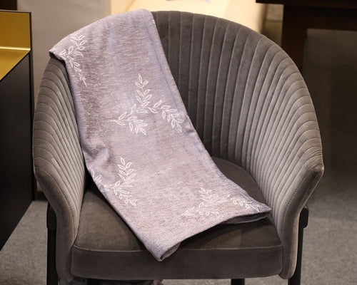 Bedford Collection Riviera Throw - Silver