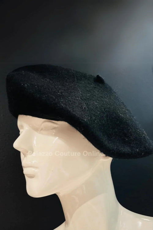 New York Black Beret – Classic Wool Blend Hat