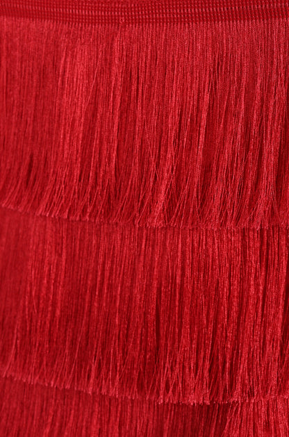 Rara Fringe Top - Red