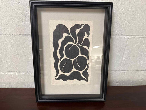 Black and White Peach Print
