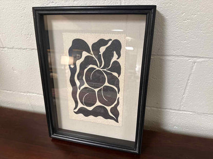 Black and White Peach Print