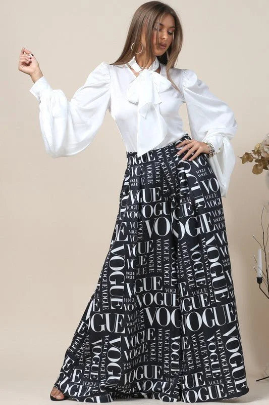 Luxe Flow Wide-Leg Palazzo Pants - Black