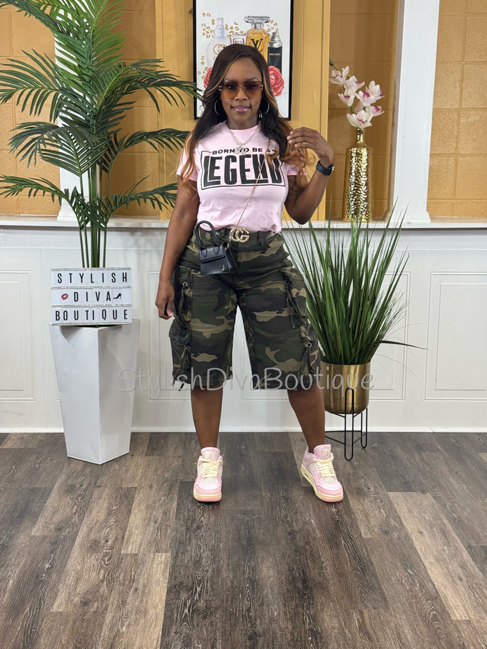 Born to be a Legend Graphic Tee (Light Pink)