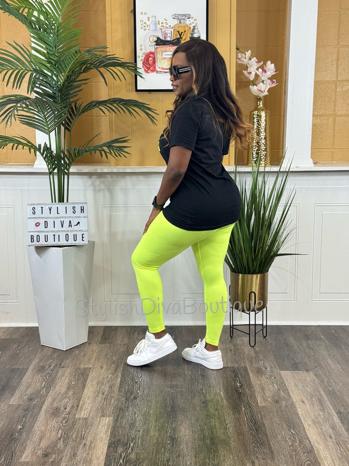 Butter Soft Microfiber Leggings (Neon Yellow)
