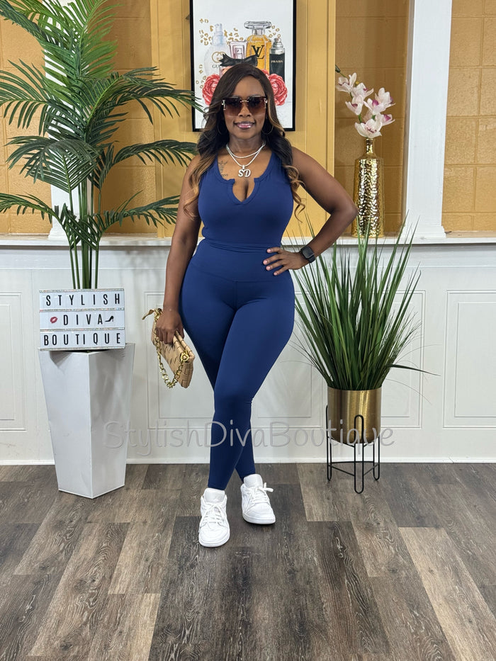 Butter Soft Microfiber Leggings up to 3XL (Lt Navy)