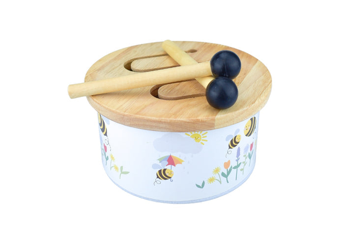 Buzzy Days Bee Wooden Drum (DAMAGED PACKAGING)