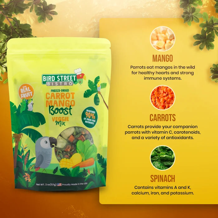 Carrot Mango Boost - Parrot Veggies Mix, 2 oz