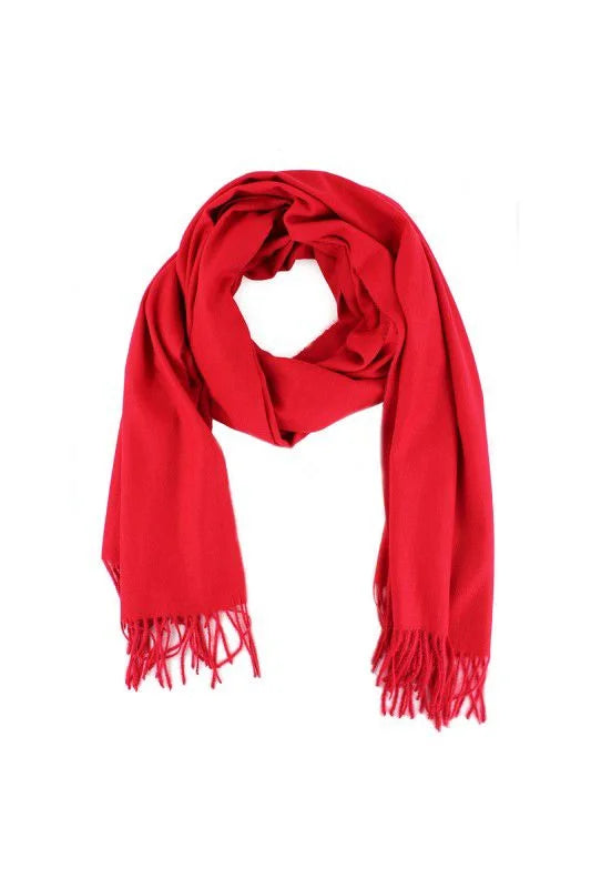 Timeless Luxe Cashmere Blend Shawl- Red