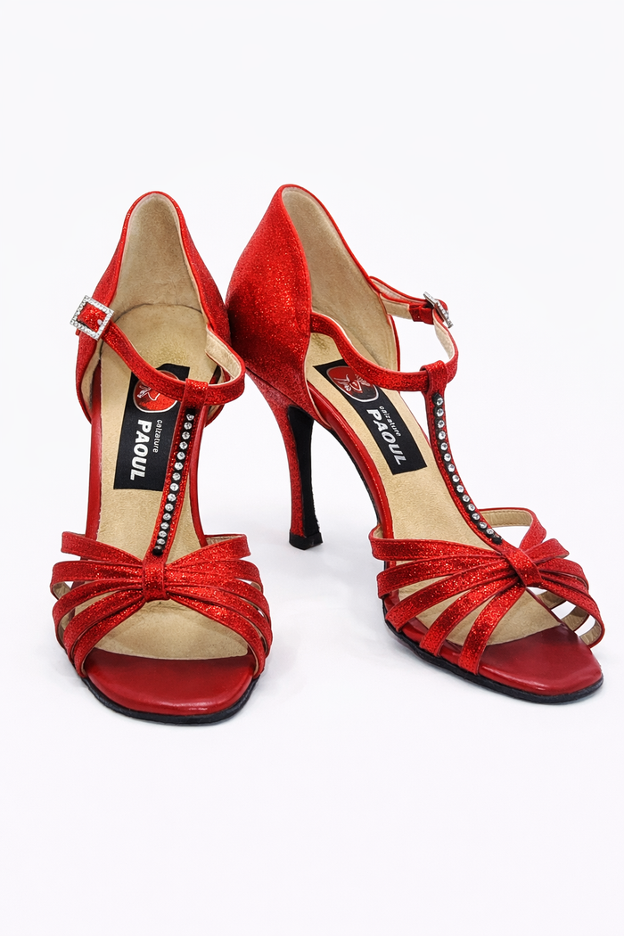 Chaussures de danse Paoul - talons élégant rouge & confort premium