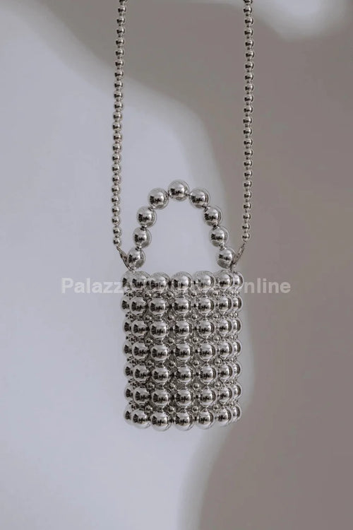 So Classy Silver Handbag with Removable Chain