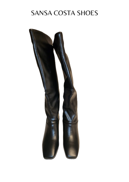 Clearance - Classic Black High Heel Boots