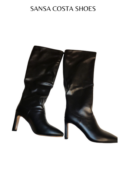 Clearance - Classic Black High Heel Boots