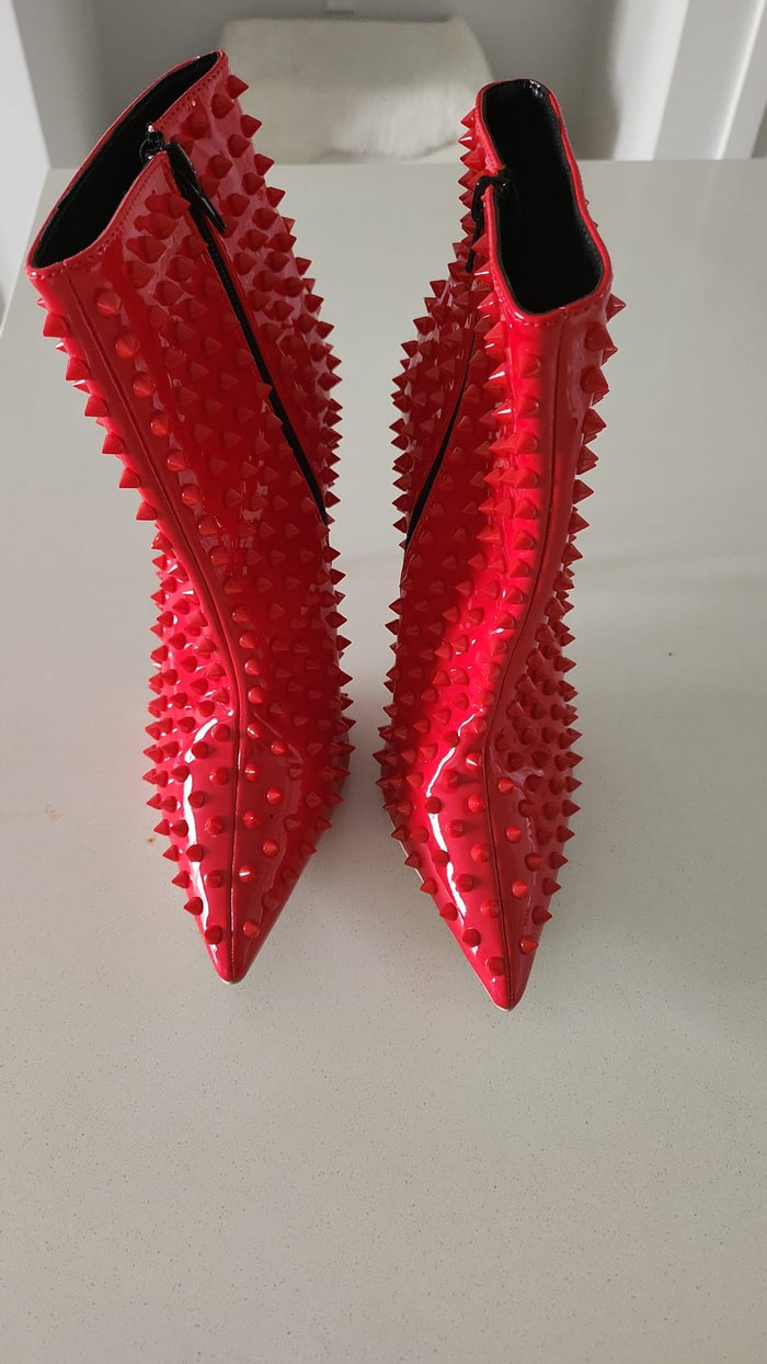 Clearance - Christian Louboutin Inspired Stud Stiletto High Heel Boots