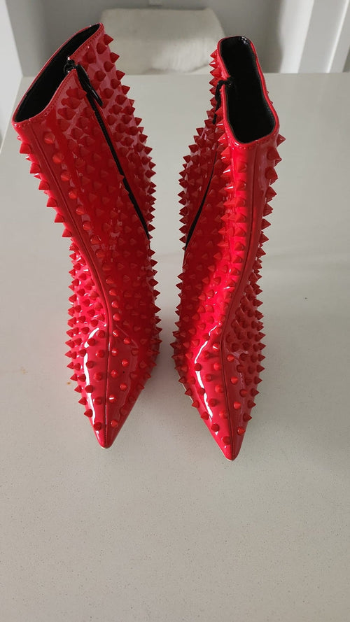 Clearance - Christian Louboutin Inspired Stud Stiletto High Heel Boots