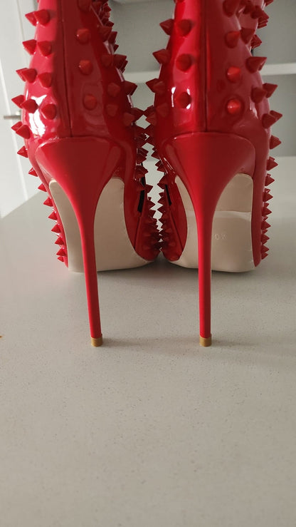 Clearance - Christian Louboutin Inspired Stud Stiletto High Heel Boots