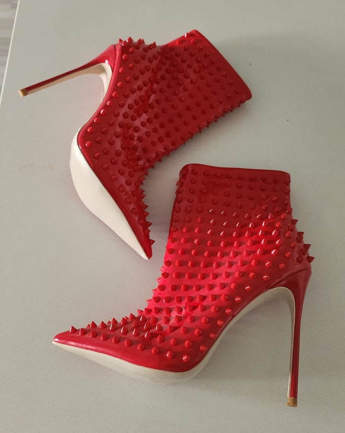 Clearance - Christian Louboutin Inspired Stud Stiletto High Heel Boots