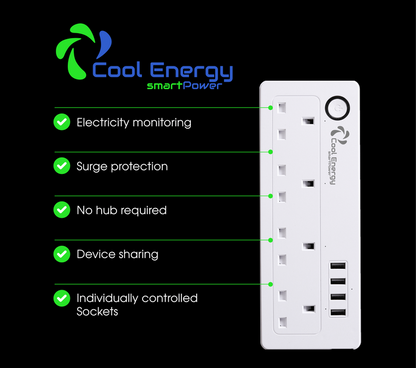 Cool Energy Smart 4 Plug Extension Lead