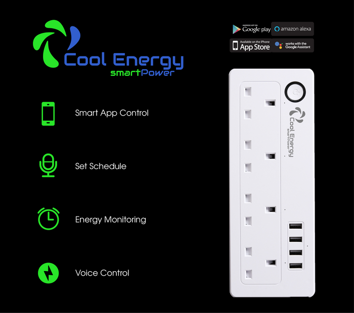 Cool Energy Smart 4 Plug Extension Lead