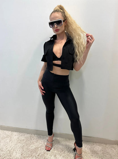 Runs Perfect Black Leggings with Stretch Fit