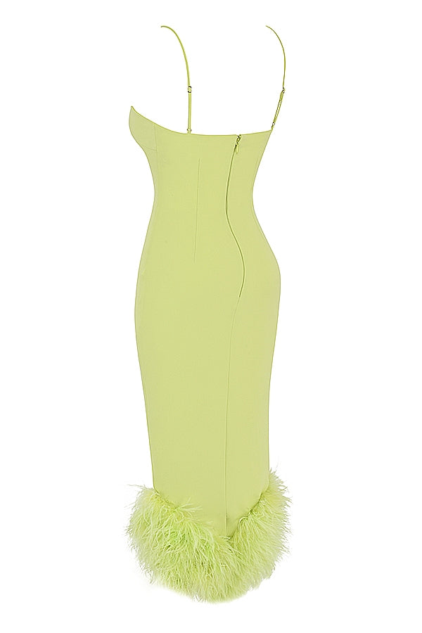 lime midi dress