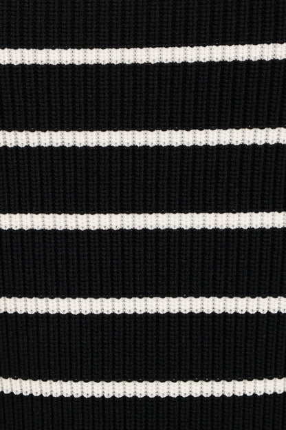 Tegan Knit Top - Black Stripe