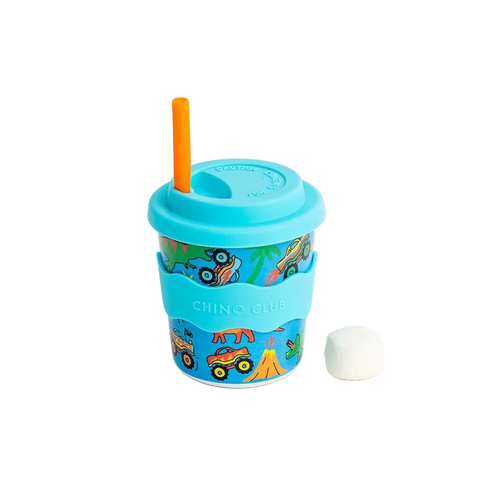 Dinosaurs and Monster Trucks Kids Keep Cup 240ml + Straw