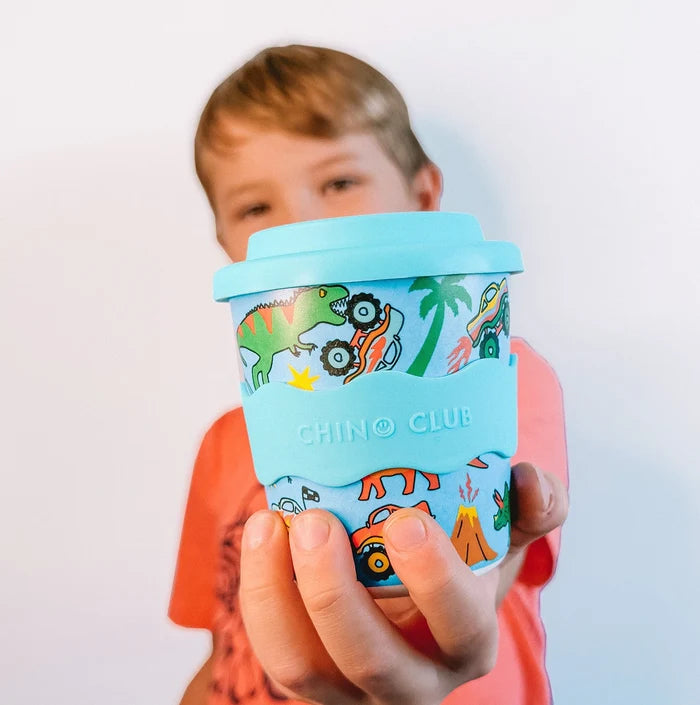 Dinosaurs and Monster Trucks Kids Keep Cup 240ml + Straw