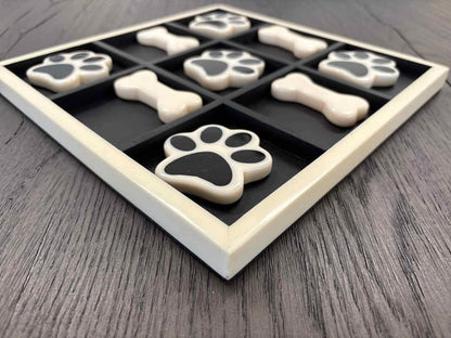 Dog Tic-Tac-Toe in Black & Ivory