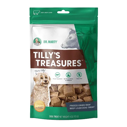 Dr. Marty's Tilly's Treasures Beef Liver Dog Treat 4 oz