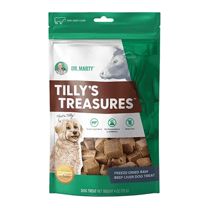 Dr. Marty's Tilly's Treasures Beef Liver Dog Treat 4 oz