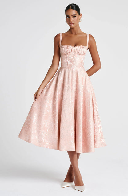 Amity Midi Dress - Soft Peach