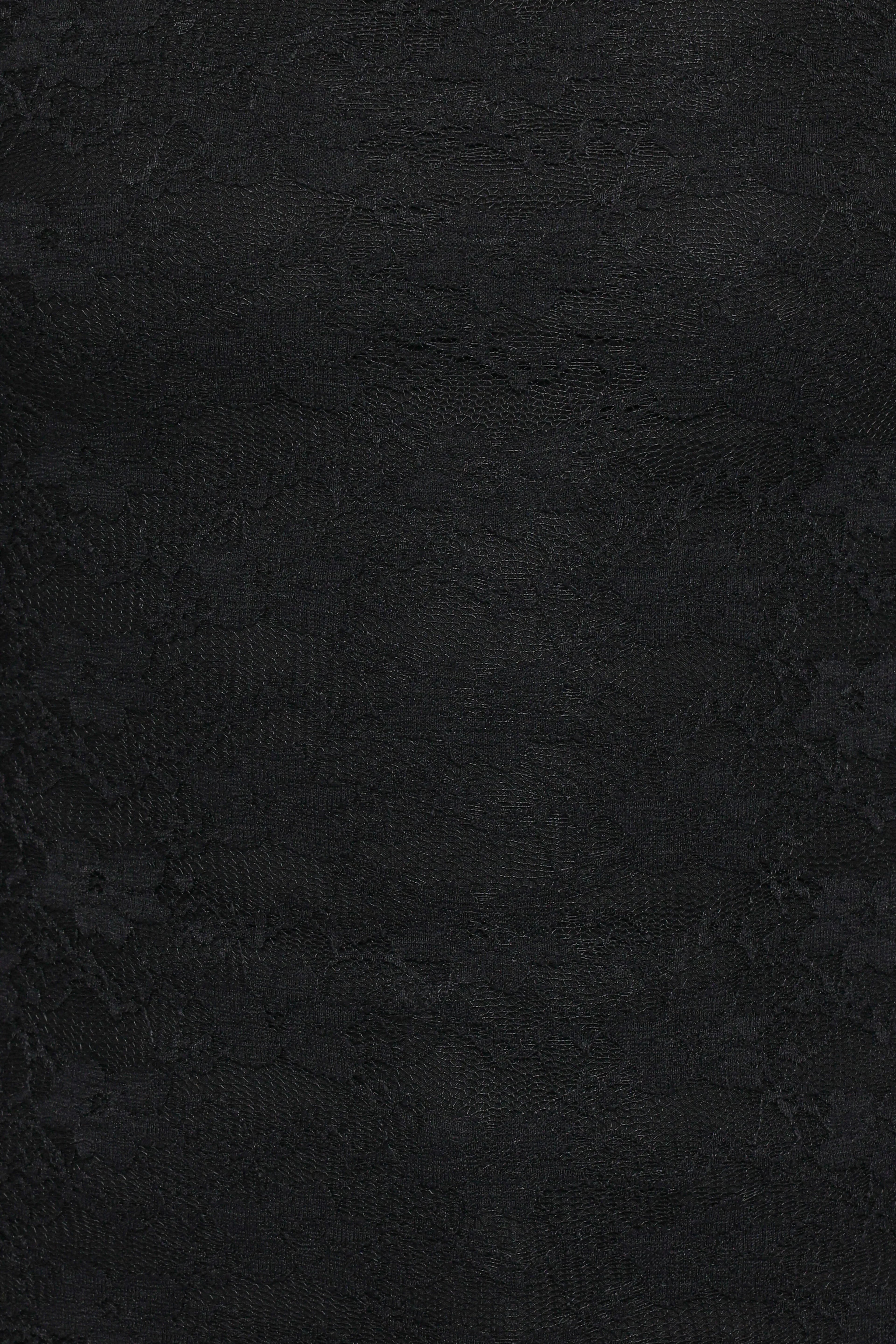 Skyler Square Neck Stretch Lace Top - Black