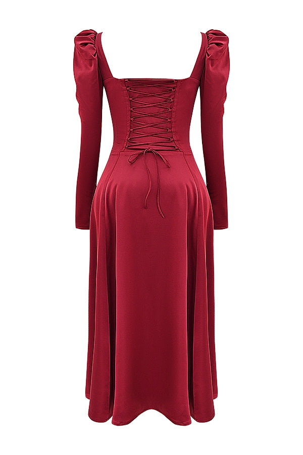 ruby corset midi dress