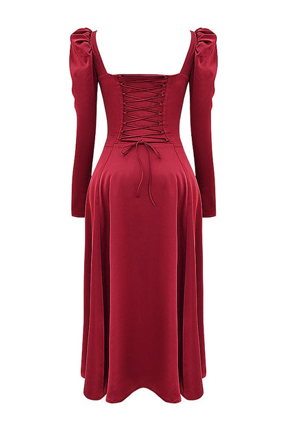 ruby corset midi dress