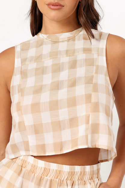 Jemmy Top - Beige Check