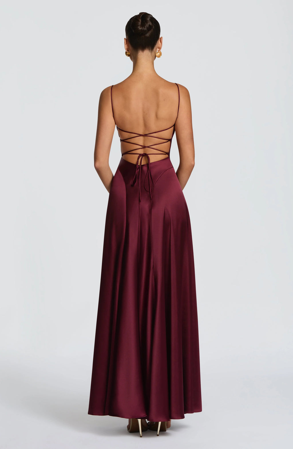 Adelina Maxi Dress - Cherry Lacquer