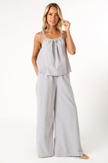 Savanna Striped Top - White