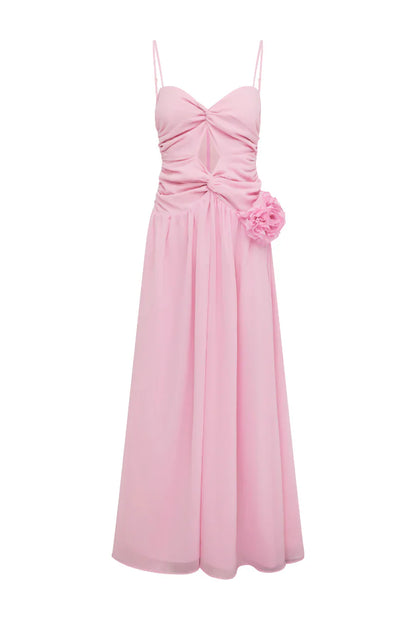DANIKA SIDE SLIT MAXI DRESS - MUSK