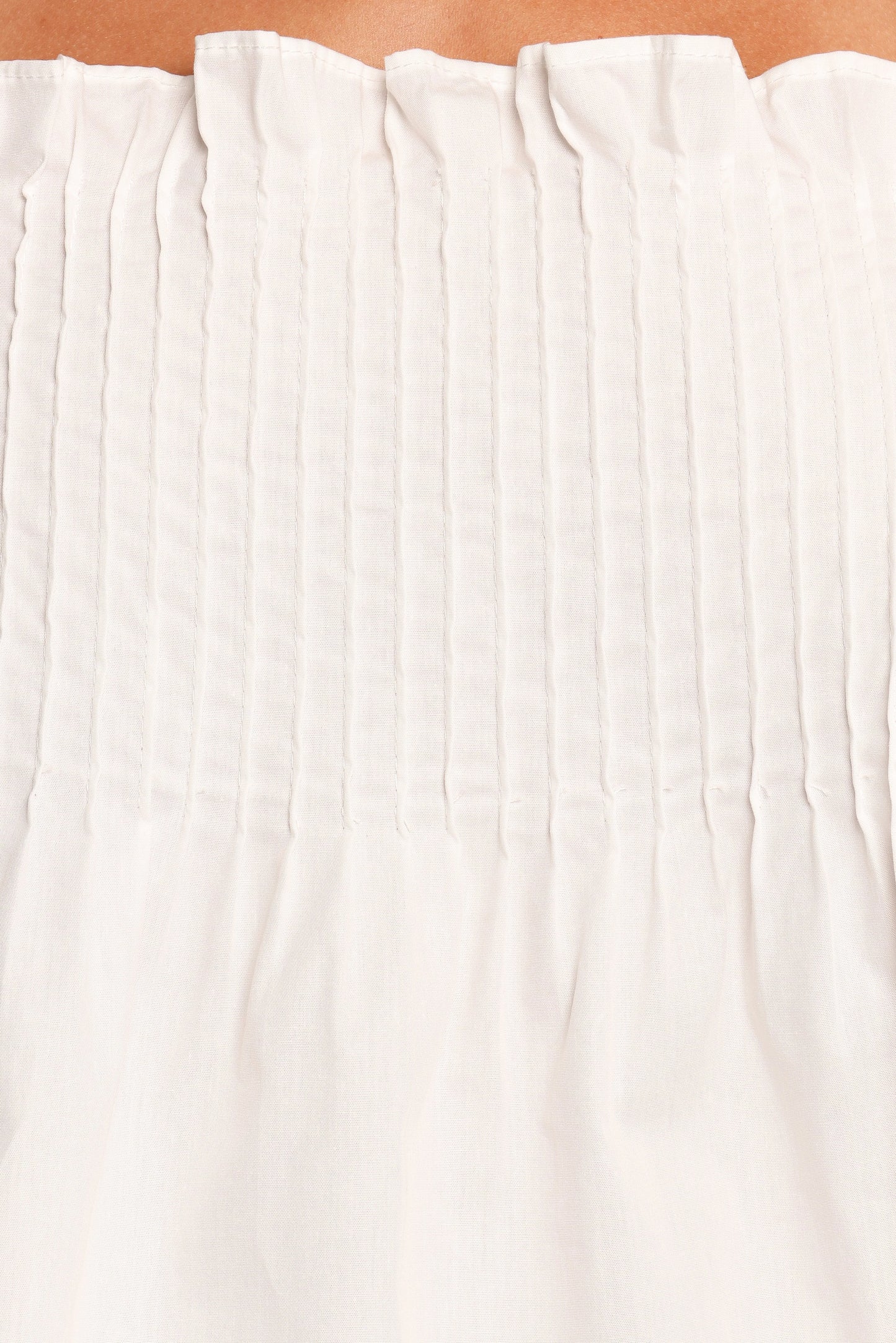 Carson Pleated Top - White