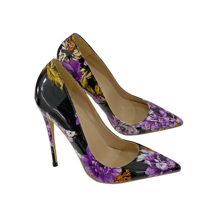 Floral Thin High Heels Pumps