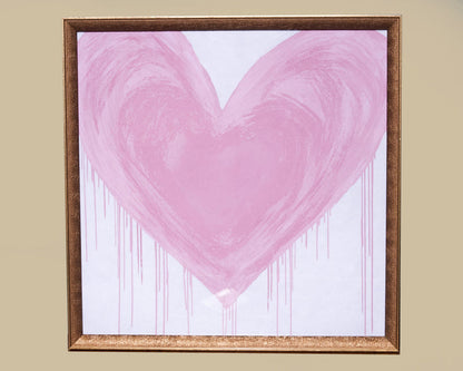 Framed Art Big Hearted Pink 13189