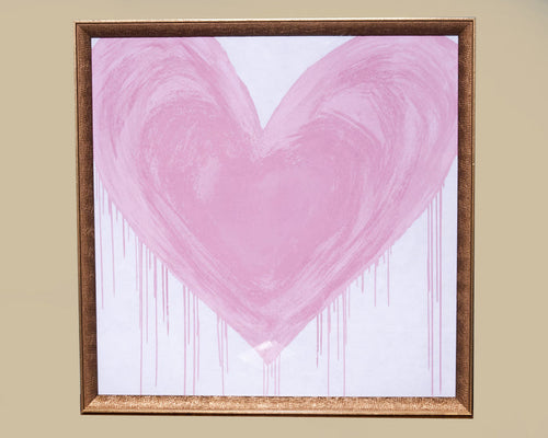 Framed Art Big Hearted Pink 13189