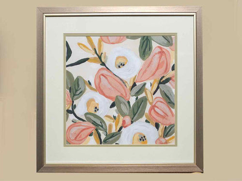 Framed Print: "Gleeful Garden I"