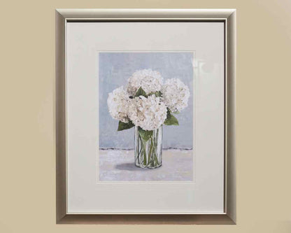 Framed Print: "Hydrangeas in Vase I"