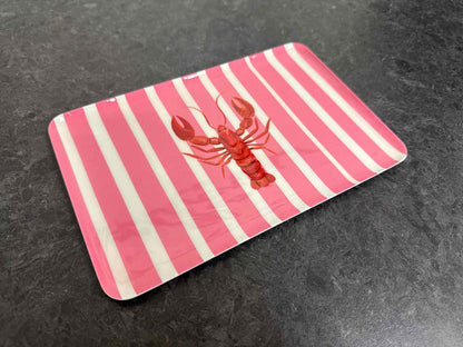 Hand-Painted Trinket Tray w/ Lobster Motif