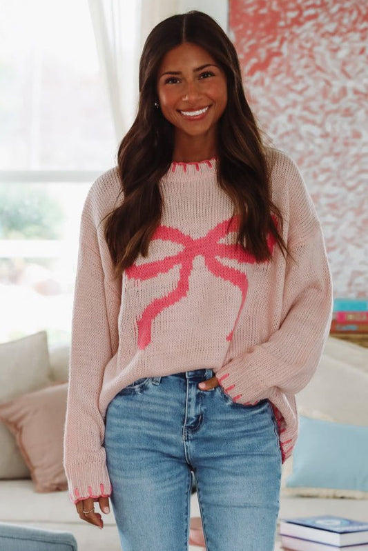 Bowtacular Sweater - Pink